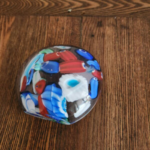 Murano Millefiori Murrine Canes Scrambled Art Glass Paperweight